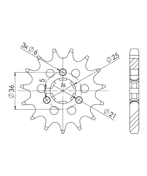 Pignon Supersprox 530 14T
