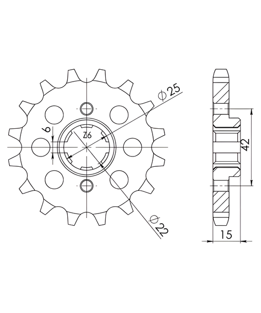 Ritzel Supersprox 530 16Z