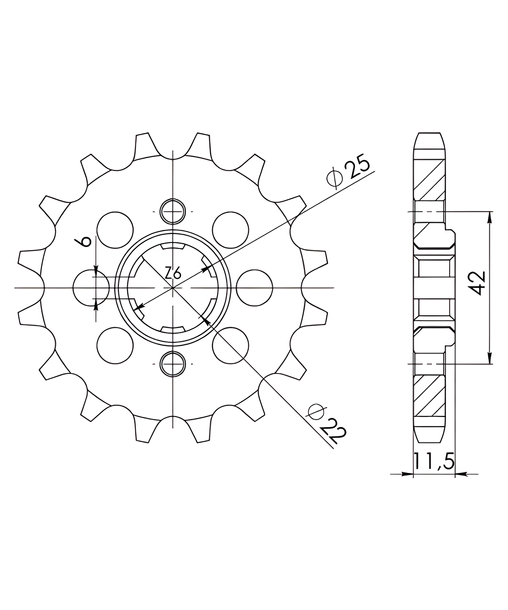 Pignon Supersprox 530 16T