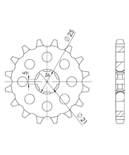 Tandwiel Supersprox 530 16T