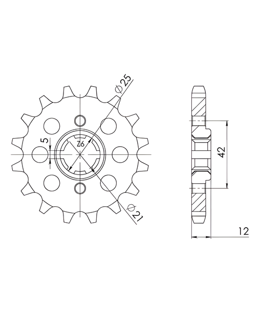 Pignon Supersprox 530 17T