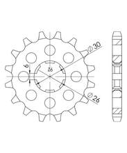 Tandwiel Supersprox 530 17T