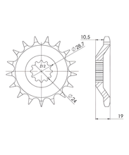 Tandwiel Supersprox 530 17T