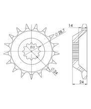 Tandwiel Supersprox 530 17T