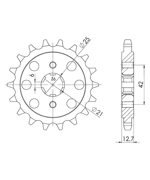 Piñón Supersprox 530 18T