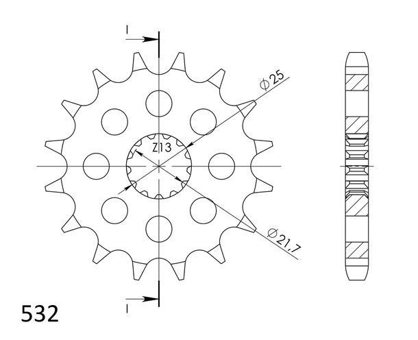 Ritzel Supersprox 532 17Z