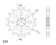 Pignon Supersprox 532 17T