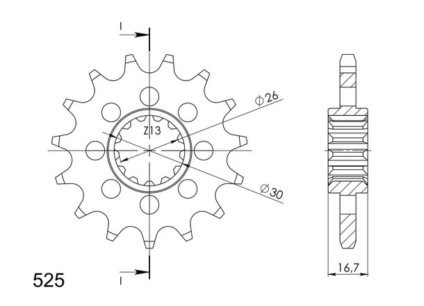 Ritzel Supersprox Silent 525 15Z