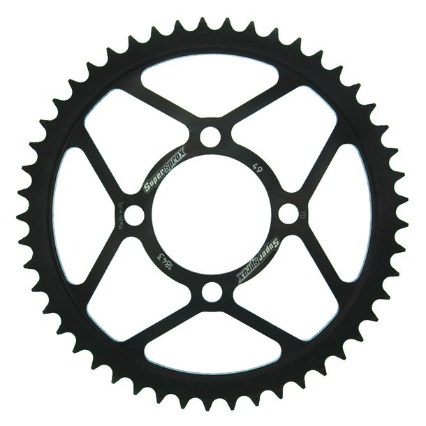 Roue à chaîne Supersprox - LK 80.0mm Ø 62mm 49Z en acier 4 trous noir