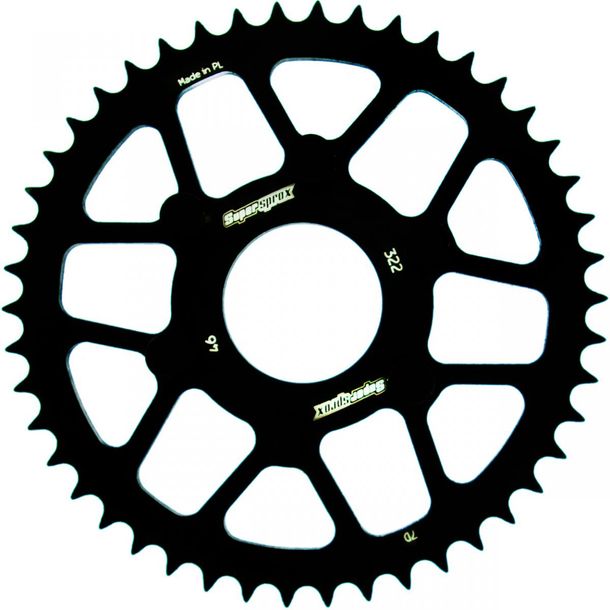 Pignon acier 6 trous Supersprox 415 LK 85.0mm Ø 50mm 46Z noir