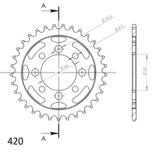 Cadena de acero Supersprox 420 LK, 68,0 mm de diámetro, 52 mm, 30T, color negro