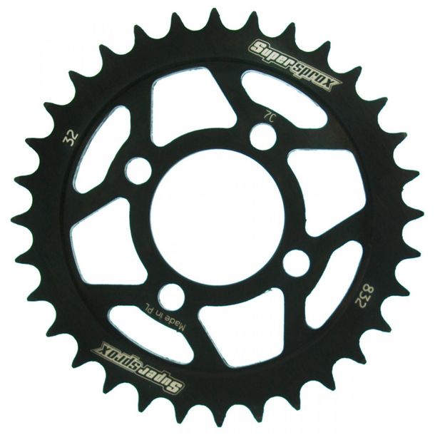 Pignon acier à 4 trous Supersprox 420 LK 60,0 mm Ø 44 mm 32T noir