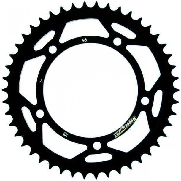 Roue à chaîne Supersprox 420 LK 120,0 mm Ø 102,2 mm 46T en acier à 5 trous noire