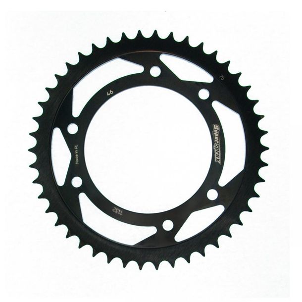 Chaîne Supersprox 420 LK 125,0 mm de diamètre 102 mm 46T en acier à 6 trous, noire