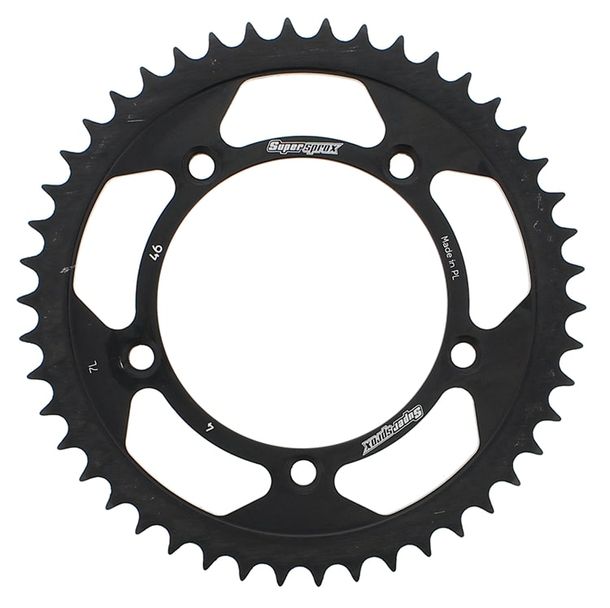 Pignon en acier à 5 trous Supersprox 420 LK 115,0 mm Ø 98 mm 46T noir