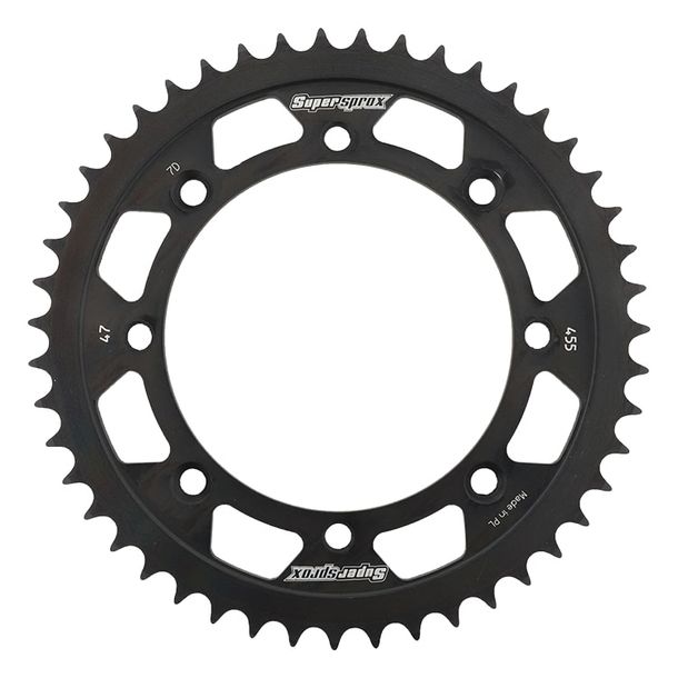 Pignon acier 4 trous Supersprox 420 LK 130.0mm Ø 110mm 47T noir