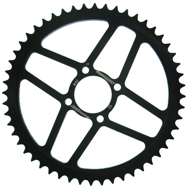 Kettenrad Supersprox 420 LK 60,0mm Ø 44mm 52Z 4-Loch Stahl schwarz