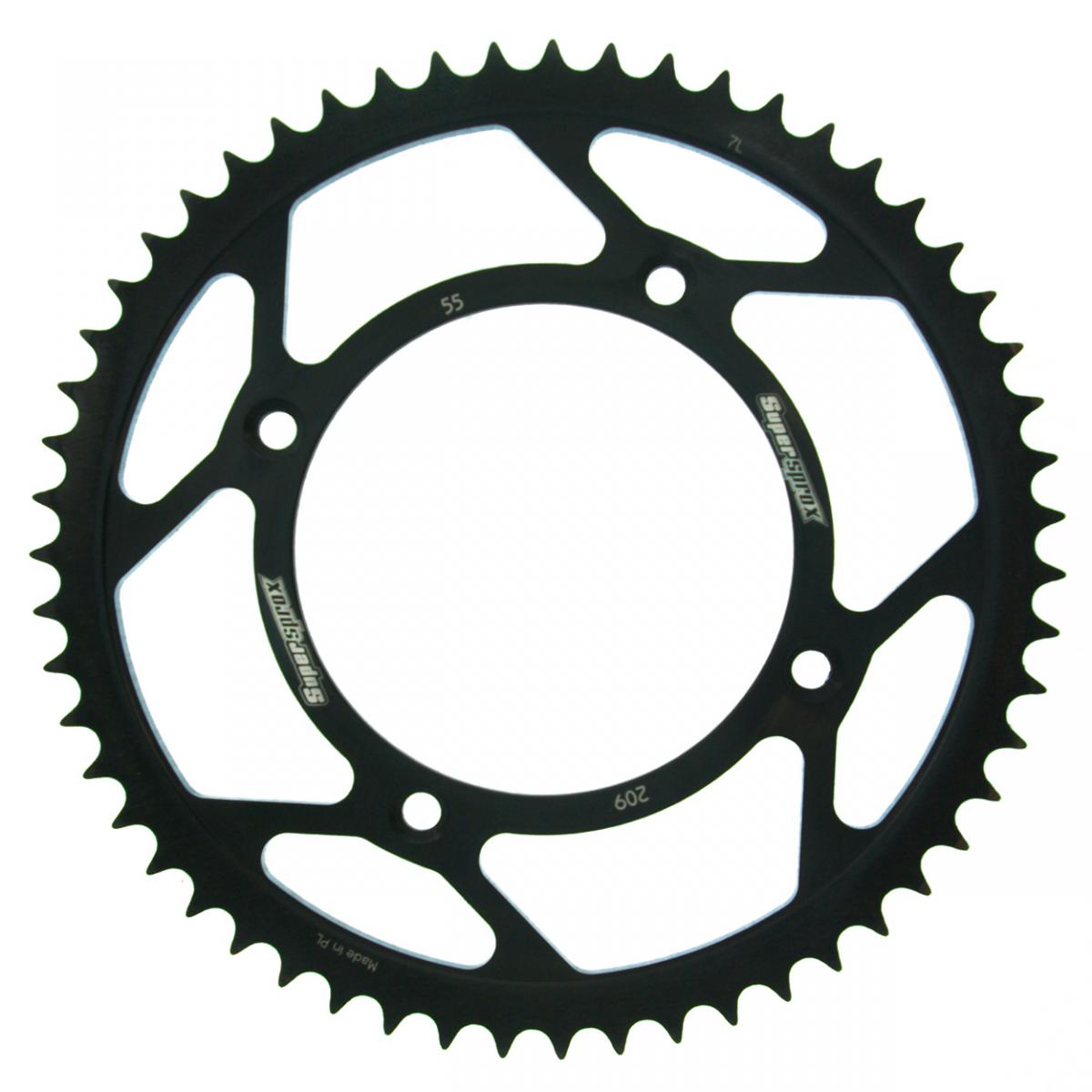 Supersprox 420 LK 130.0mm Ø 110mm 55Z 4-hole steel sprocket black