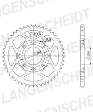 Kettingwiel Supersprox 428 LK 90,0mm Ø 58mm 38T 4-gats staal zwart