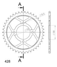 Kettingspoel Supersprox 428 LK 78,0mm Ø 58mm 42T 4-gats staal zwart