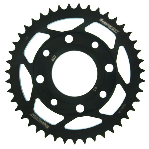 Supersprox 428 LK 90,0 mm Ø 58 mm 43T pignone in acciaio a 4 fori nero