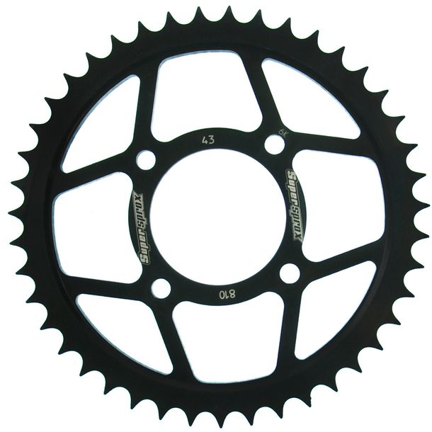 Pignon acier 4 trous Supersprox 428 LK 78,0mm Ø 58mm 43T noir