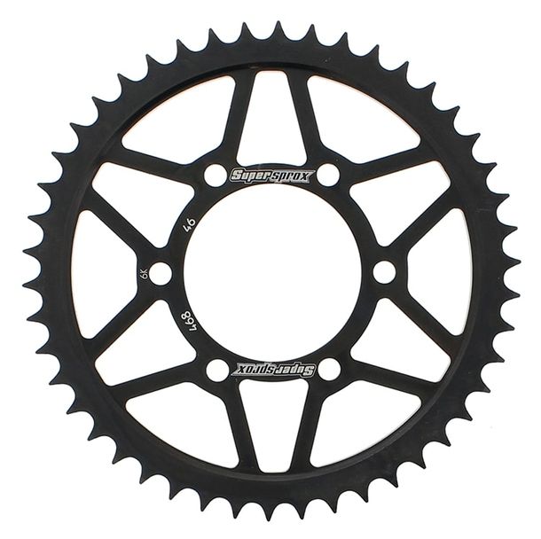 Pignon acier 6 trous Supersprox 428 LK 86,0 mm Ø 68 mm 46T noir