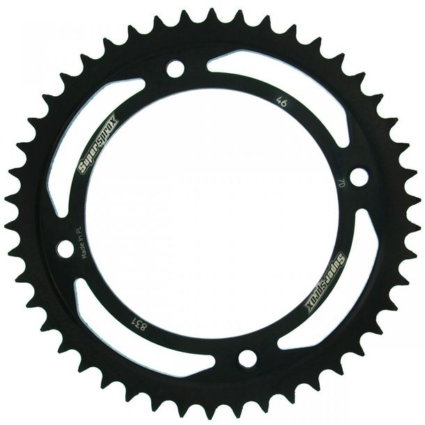 Pignon acier 4 trous Supersprox 428 LK 140.0mm Ø 117mm 46T noir