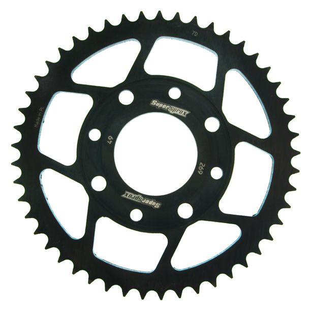 Kettenrad Supersprox 428 LK 90,0mm Ø 58mm 49Z 4-Loch Stahl schwarz