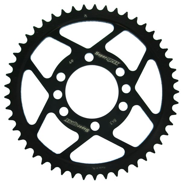 Kettenrad Supersprox 428 LK 80,0mm Ø 62mm 49Z 4-Loch Stahl schwarz