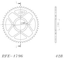 Kettingwiel Supersprox 428 LK 84,0mm Ø 64mm 49T 4-gaats staal zwart