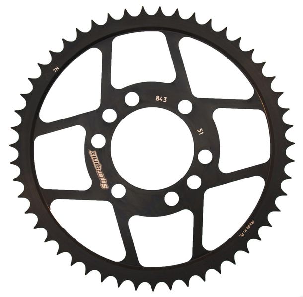 Kettenrad Supersprox 428 LK 80,0mm Ø 62mm 51Z 4-Loch Stahl schwarz