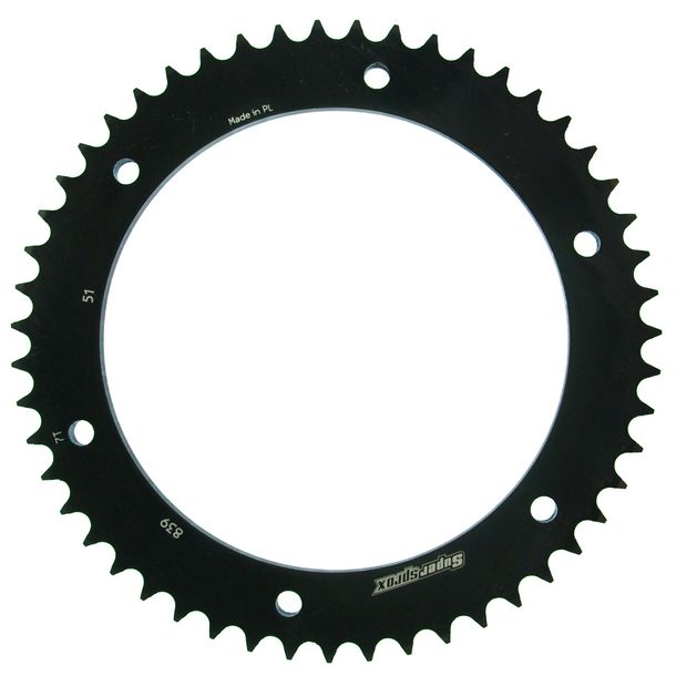Kettenrad Supersprox 428 LK 175,0mm Ø 152mm 51Z 6-Loch Stahl schwarz
