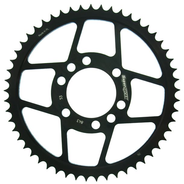 Kettenrad Supersprox 428 LK 80,0mm Ø 62mm 53Z 4-Loch Stahl schwarz