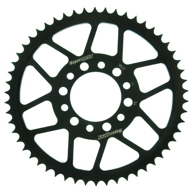 Pignon acier 6 trous Supersprox 428 LK 80.0mm Ø 62mm 54T noir