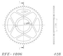 Ozubené kolo řetězu Supersprox 428 rozteč 100,0mm průměr 76mm 56 zubů 4-děrové ocel černé