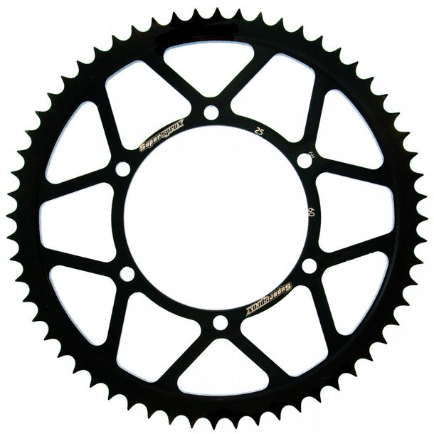 Piñón de acero con 6 orificios Supersprox 428 LK 123,0 mm Ø 108 mm 60Z negro