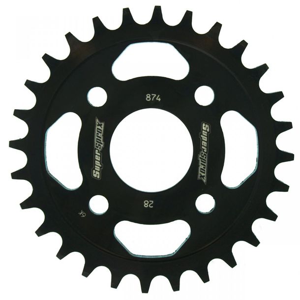 Kettenrad Supersprox 520 LK 80,0mm Ø 44mm 28Z 4-Loch Stahl schwarz