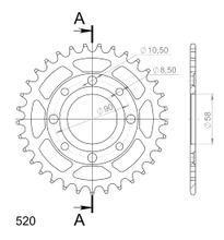 Kettenrad Supersprox 520 LK 90,0mm Ø 58mm 33Z 4-Loch Stahl schwarz