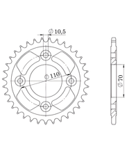 Supersprox 520 LK 110.0mm Ø 70mm 35T 4-hole steel sprocket black