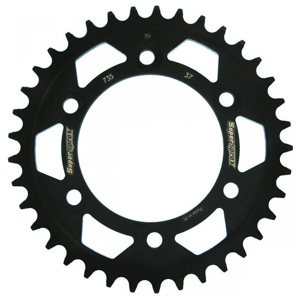 Pignon acier 6 trous Supersprox 520 LK 124,0mm Ø 100mm 37T noir