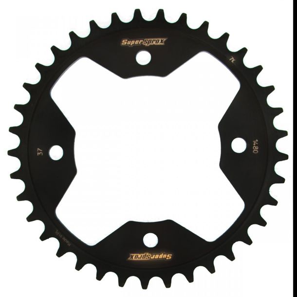 Kettenrad Supersprox 520 LK 127,0mm Ø 102mm 37Z 4-Loch Stahl schwarz