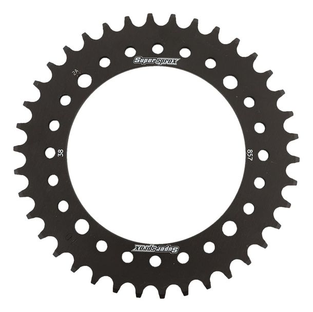 Roue à chaîne en acier à 4 trous Supersprox 520 LK 145,0 mm de diamètre 125 mm 38T, noire