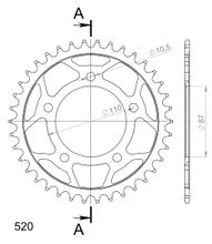 Zębatka napędowa Supersprox 520 LK 110,0mm Ø 87mm 38Z 5-otworowa stal czarna