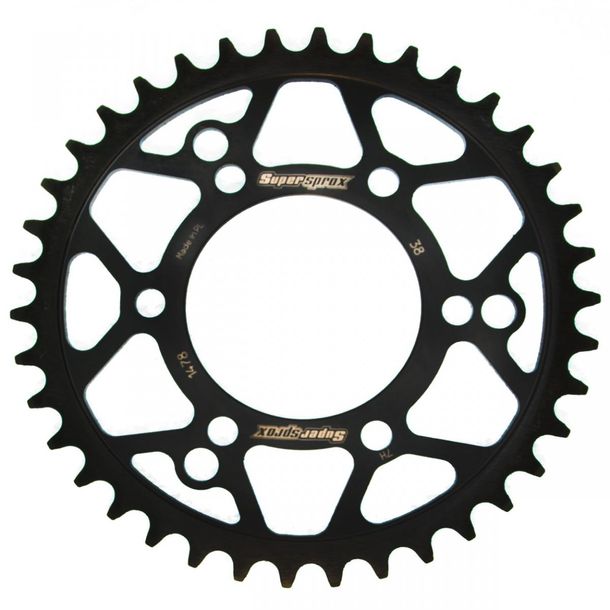Supersprox 520 LK 104.0mm Ø 80mm 38T 3-hole steel sprocket black