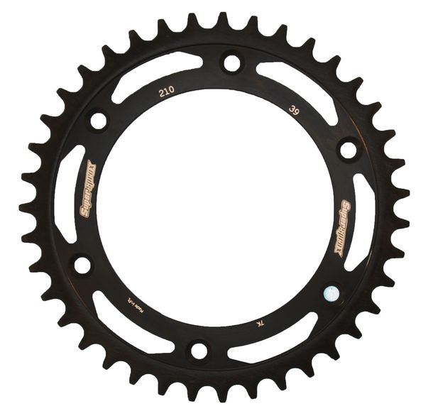 Ruota a catena Supersprox 520 LK 153,0 mm Ø 125 mm 39T in acciaio a 6 fori nera