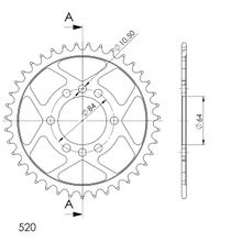 řetězové kolo Supersprox 520 LK 84,0mm Ø 64mm 39Z 8-otvorová ocel černá