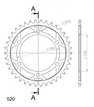 Řezné kolo Supersprox 520 LK 130,0mm Ø 110mm 39Z 6-děrové ocelové černé