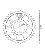Kolo řetězu Supersprox 520 LK 110,0mm Ø 80mm 39Z 5-otvorová ocel černá
