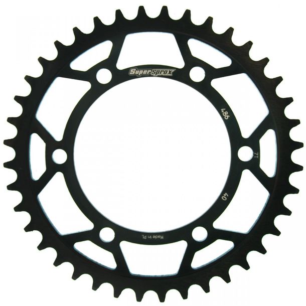 Supersprox 520 LK 130,0 mm Ø 110 mm 40Z Piñón de acero con 6 orificios negro